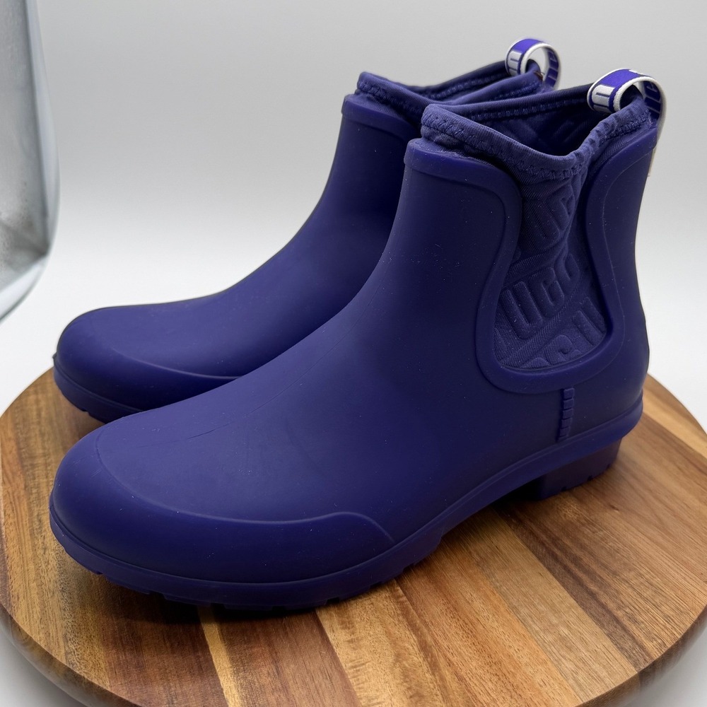 UGG Droplet Rain Boots US 7 UK 5 Deep Violet Purple Waterproof Ankle Boots 2336